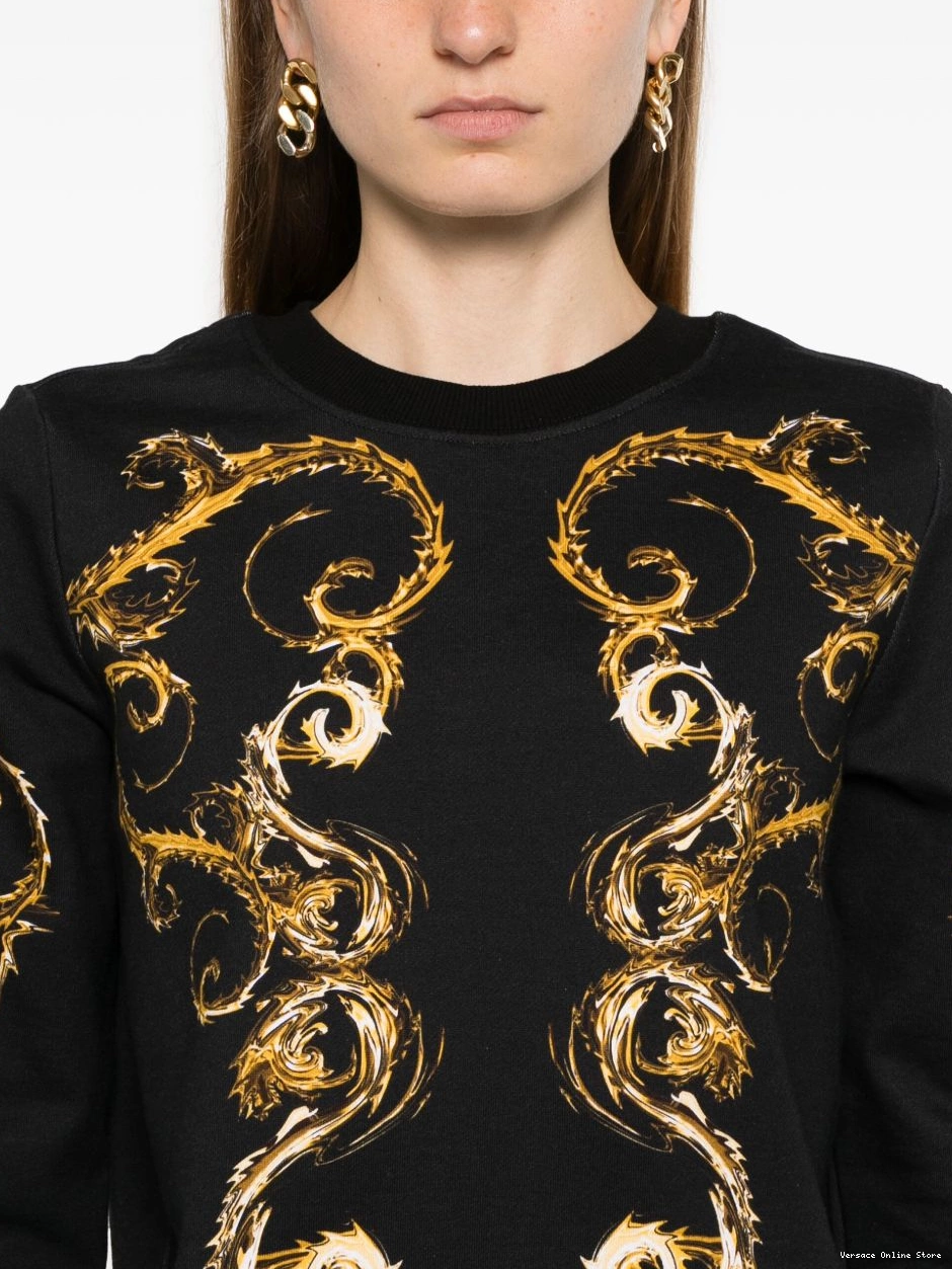 Cheap Couture Barocco-print Jeans Women Versace sweatshirt 0706